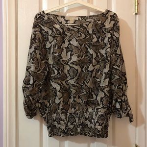 MICHAEL KORS snake print blouse